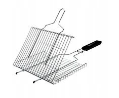 Nerūdijančio plieno bbq grilio krepšys su rankena, grilio tinklelis 62.5x35 cm