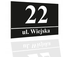 Nerūdijančio plieno juoda aliumininė adreso lentelė su namo numeriu