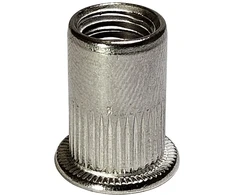 Nerūdijančio plieno kniedė veržlė A2 su didele galvute, griebtuvas 1-4 mm, M10, 100 vnt.