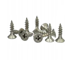 Nerūdijančio plieno medvaržčiai 6x45 mm (10 vnt.)
