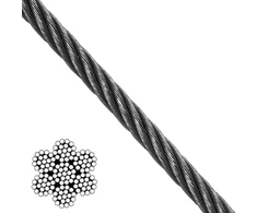 Nerūdijančio plieno rūgštims atsparus lynas, pynimas 7x19, d=12,0 mm