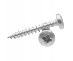 Nerūdijančio plieno sraigtai medienai 6x25mm, 5 vnt.