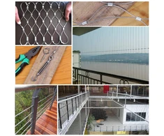 Nerūdijančio plieno vielos lyno rinkinys 30 m, 2 mm nerūdijančio plieno vielos lynas, vielos lyno atramų rinkinys su pvc danga, plieno trosas su kilpomis, m5 lyno įtempiklis nerūdijančio plieno tempiklis skalbinių virvei