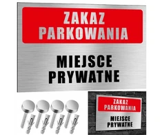 Nerūdijančio plieno ženklas stovėjimas draudžiamas - privati vieta 30x20 aliuminio