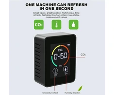 Nešiojamas co2 detektorius - mini ir patogus, tvoc jutiklis, mini oro kokybės anglies dioksido monitorius, temperatūros ir drėgmės co2 monitorius kelionėms, namams, rv, automobiliui