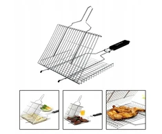 Nešiojamas grilio krepšys, nerūdijančio plieno, Bbq kepsninės įrankis, 62.5x42 cm