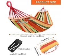 Nešiojamas hamakas Bestrip double 150x200 color sling, keliamoji galia 300 kg