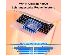 Nešiojamas kompiuteris Celeron N4020 iki 2.8ghz, 14 colių Win 11 su 5g Wifi 6+256gb Ssd išplėtimu iki 1tb, Bt 4.2 1920 x 1080 Fhd Mini Multimedia Connection, Notebook su vokiška klaviatūra, auksinės spalvos