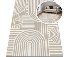 Neslystantis kilimas Fancy 120x160 madingas geometrinis beige