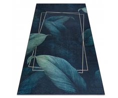 Neslystantis plaunamas kilimas 80x150 Rėmelis Lapai #i118