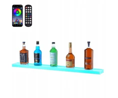 Nessor Vevor vyno lentyna 40x4,5x1,3" 1 pakopos sieninė/stalinė su led apšvietimu