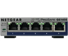 Šakotuvas Netgear Gs105e Valdomas jungiklis, 5 prievadai, Gigabit Ethernet