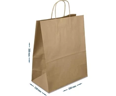 Netuno 20 rudų popierinių maišelių su rankenomis 25 x 32 x 11 cm popieriniai maišeliai su rankenomis dovanų maišeliai kraft popieriniai maišeliai pirkinių maišeliai kraft popieriniai pirkinių maišeliai popieriniai maišeliai dovanų maišeliai