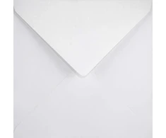 Netuno 25 balti kvadratiniai vokai be langelio, smailėjantis atvartas, drėgnas lipdymas, 140 x 140 mm, 120 g Olin vokai, kvadratiniai balti vokai kvietimams, gimtadienio atvirukams, sveikinimo atvirukams