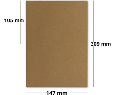 Neuser Papier Vintage Kraft popieriaus kortelių rinkinys su vokais ir įdėklais - 75 rinkiniai - tuščios perdirbtos kortelės natūralios rudos spalvos - Din A6 / C6