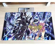 New Mlikemat Playmat Dark Magician Girl, Tcg Ccg prekybos kortų žaidimo kilimėlis be zonų + nemokamas krepšys (zd014-89-k-no Zones)