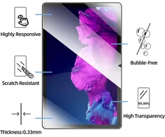 New'c Ekrano apsauga, skirta Lenovo Tab P11 / P11 Plus 11 colių, grūdinto stiklo plėvelė, 9h kietumas, Hd ekrano apsauga, 0,33 mm itin skaidri, 2 vnt.