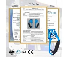 Newdoar uiaa ir ce sertifikuotas rankinis laipiojimo gnybtas virvės gnybtas pakilimas laipiojimas į medžius arboristų nusileidimo įranga virvės gnybtas 8–13 mm virvei