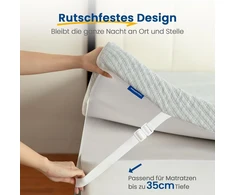 Newentor® antklodė čiužiniui 140 x 200 cm gelinis spyruoklinis čiužinys, antklodė čiužiniui 140 x 200 cm sofa-lova gelinis putplastis, antklodė čiužiniui 140 x 200 h2/h3 užvalkalas šaltos putos 7 cm aukščio vandeniui atsparus