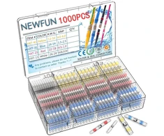 Newfun 1000 x litavimo jungtys su termiškai susitraukiančiu vamzdeliu, vandeniui atsparūs kabelių jungtys, termiškai susitraukiančios litavimo jungtys, suvirintų jungčių rinkinys, kabelių jungtys, litavimo jungtis