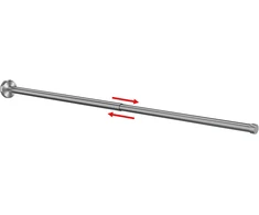 Newrain vonios rankšluosčių laikiklis, nuolat prailginamas nuo 40 iki 71 cm, nerūdijančio plieno vonios rankšluosčių laikiklis, drabužių kabykla, montuojamas ant sienos, daugiafunkcinis teleskopinis strypas dušo užuolaidų laikiklis