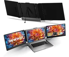 Monitorius Newwin 14 colių Fhd 1080p Ips nešiojamas ekrano monitoriaus plėtiklis, suderinamas su 13-17 colių nešiojamaisiais kompiuteriais, Windows, Mac, Chrome Switch