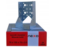 Nexo gegnių jungtis dailidžių 70x125x75 sijos pakaba lenktas laikiklis cinkuotas