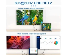 Nfhk Kampinis Usb4 kabelis 40gbps su 100w įkrovimu ir 8k@60hz 5k@60hz Usb 4.0 suderinamas su Thunderbolt3/4 50cm