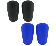 Nhpy 4 šonų apsaugų rinkinys, 9 x 6 cm, mini šonų apsaugos, mažos šonų apsaugos, mini šonų apsaugos, futbolas, futbolo šonų apsaugos berniukams ir mergaitėms, grafiti "pasidaryk pats" (juoda/mėlyna)