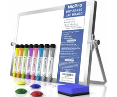 Nicpro Mini Baltos Lentos A3 Magnetinė Rašymo Lenta su Stovu