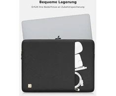 Nidoo 17 colių nešiojamojo kompiuterio dėklas, suderinamas su 17 colių Ideapad 3 Gen 7 / Hp Zbook Fury 17.3 G8, nešiojamojo kompiuterio krepšys, suderinamas su didesniu 17 colių nešiojamuoju kompiuteriu, viduje (41 cm x 29 cm, ne įstrižainė) nešiojamuoju