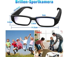 Nisanmoon akiniai sporto kamera, akinių vaizdo kamera hd 1080p sporto kamera akiniai, maža veiksmo kamera palaiko fotografavimą/vaizdo įrašymą/ciklo įrašymą dviračiui ir motociklui