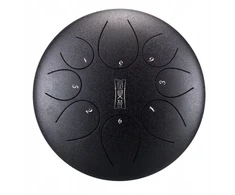 NOIR Apvalus liežuvėlio būgnas 12" 8 tonų Hluru Ty8-12-charcoal Handpan Tank