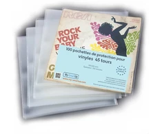 Vinilinė plokštelė Nonsolo-computer 100 vinilinių plokštelių įmautės 7" (45 aps/min) skaidrūs apsauginiai dangteliai