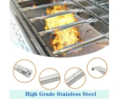 Nordic Bbq Store 4 vnt. nerūdijančio plieno bbq degiklio pakeitimas, skirtas Dyna Glo Dgh485crp, Dgh485crp-d 4 degiklių, Dgh474crp 5 degiklių dujiniams griliams, Backyard Grilis, Uniflame Revoace griliams