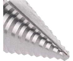 Norhogo Hss pakopinis grąžtas [10 mm kotas] - tinka bet kokiam grąžto griebtuvui - kūginio grąžto skersmuo 5-35 mm, kūginis grąžtas idealiai tinka metalui, medžiui, plastikui, sidabrui, 13 pakopų kūginis grąžtas