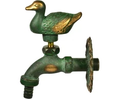 Nostalgia išėjimo ventilis "duck" 11213, 1/2 colio, patinuotas žalvaris, ilgas atstumas nuo sienos, vientisa sieninė rozetė