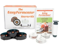 Nourished Essentials Raugiklių rinkinys (3 mason stiklainiai, užsukami dangteliai, 3 fermentacijos svareliai, pompa) konservavimo stiklainiai neįeina. Lengvai pasigaminkite kimchi, raugintus kopūstus