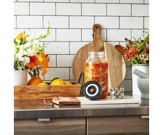 Nourished Essentials Raugiklių rinkinys (3 mason stiklainiai, užsukami dangteliai, 3 fermentacijos svareliai, pompa) konservavimo stiklainiai neįeina. Lengvai pasigaminkite kimchi, raugintus kopūstus