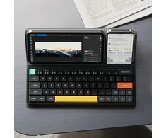 Nuphy Air60 V2 nešiojama mechaninė belaidė mini klaviatūra su apšvietimu, palaiko Qmk/via, suderinama su Windows/mac Os/linux per Bluetooth 5.1/2.4ghz/(usb-c), juoda Gateron Wisteria Switch