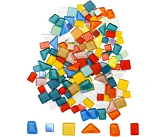 Nurila mozaikos akmenys, spalvingi mozaikos akmenys 200g, mozaikos rinkinys vaikams Crystal Freestone Full Mix namų dekoravimui, nuotraukų rėmeliams, gėlių vazonams, veidrodžiams ir rankdarbiams vonios kambariui (mix Color Series)