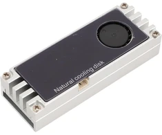 Nvme m.2 heatsink su temperatūros ekranu, m.2 nvme 2280 ssd aušintuvas su dviem šilumą laidžiais silikoniniais padeliais, skirtas m.2 sąsajos 22 x 80 mm ssd (sidabrinis)