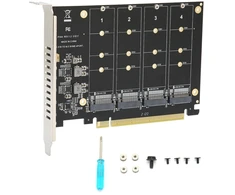 Nvme M.2 Pcie X16 adapteris su 4 prievadais