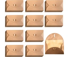 Nyxseat 100 kraft popierinių vokų rinkinys, vokai meilei, kūrybingi vokų maišeliai, paprasti vokai, kortelių saugykla, atvirukų kvietimai, kūrybingi kvietimai