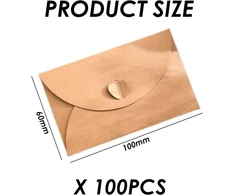 Nyxseat 100 kraft popierinių vokų rinkinys, vokai meilei, kūrybingi vokų maišeliai, paprasti vokai, kortelių saugykla, atvirukų kvietimai, kūrybingi kvietimai