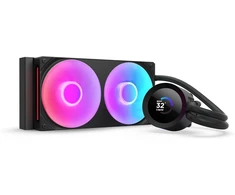 Nzxt kraken plus 240 rgb - aio cpu skystinis aušintuvas - 240mm radiatorius - f240 rgb core single frame fan - 1.54" square lcd - amd® am5, am4 - intel® lga 1851/1700, 1200/115x - juodas