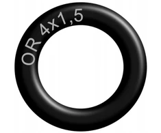 O-žiedas 4x1,5 mm Nbr70 guminis alyvai atsparus sandariklis - 10 vnt.