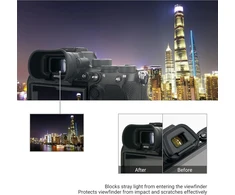 Objektyvas Kiwifotos okuliaras, skirtas sony alpha a7 iv a7s iii, pakeičia sony fda-ep19 okuliarą