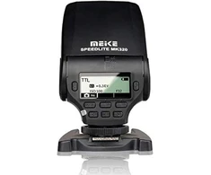 Objektyvas Meike Mk-320s Ttl Lcd mini blykstė su karštu bateliu, skirta Sony Mi A7ii A58 A7rii A7s Nex-6 A6000 Dsrl fotoaparatams
