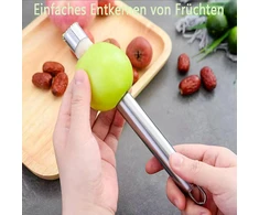 Obuolių šerdies išėmėjas, 2 vnt. vyšnių kauliukų išėmėjas, vaisių šerdies išėmėjas, vyšnių šerdies išėmėjas iš nerūdijančio plieno, obuolių šerdies išėmėjas iš nerūdijančio plieno, obuolių pjaustyklė vyšnioms, gudobelėms ir raudoniesiems datulėms